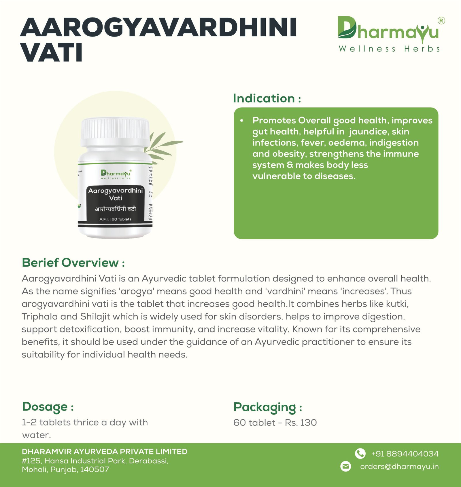 Aaragyavardhini Card
